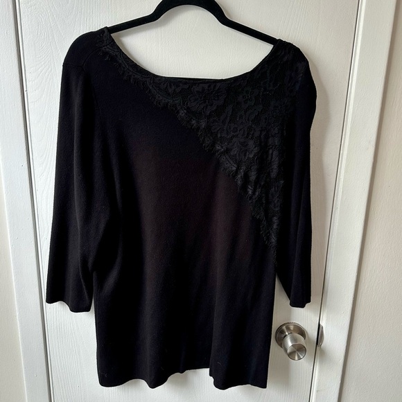 Lane Bryant Black Asymmetrical Sweater Size 2X - Picture 3 of 8